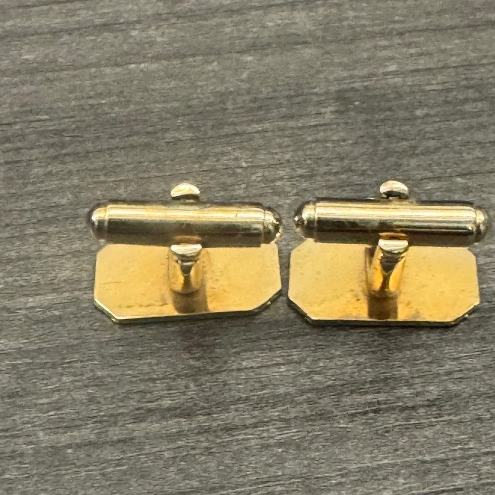 Unbranded Cufflinks Mens OS Gold Vintage Rectangular Classic Formal Accessory